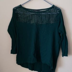 Dark green lattice top shirt